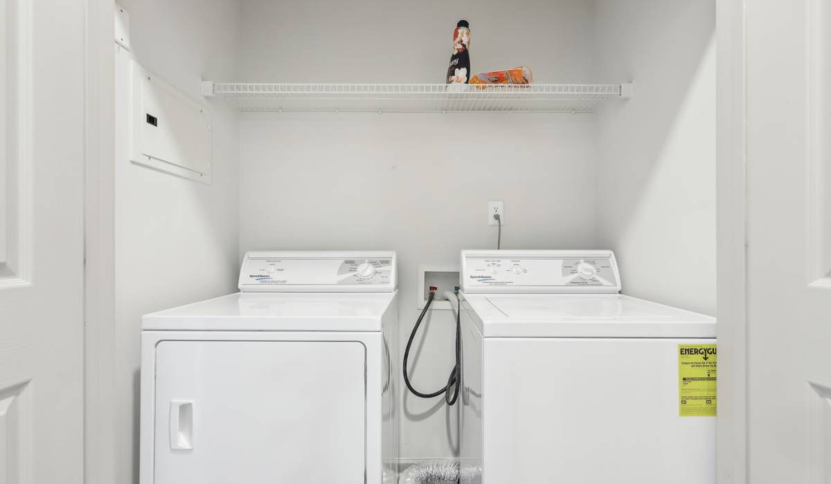 Washer and dryer at The Grove on Southlake in Morrow, Georgia