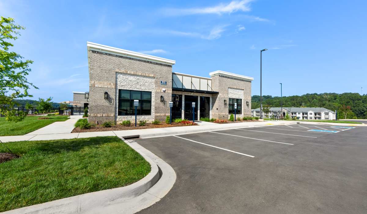 Entrance of business center at Elevate at Topside in Louisville, Tennessee