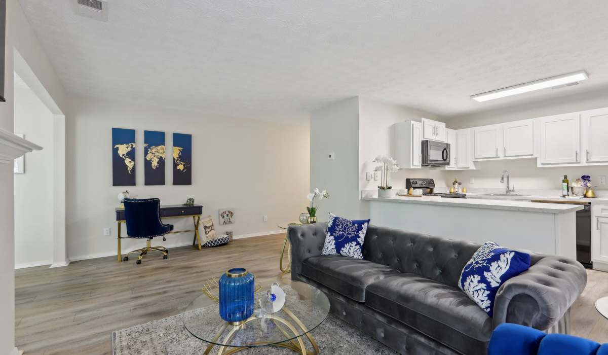 Living room at Reserve at Garden Lake in Riverdale, Georgia