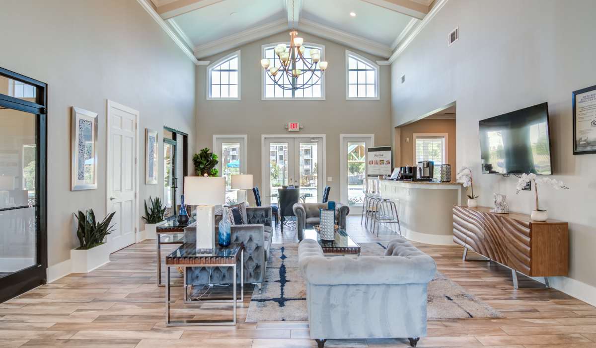 Interior of a clubhouse at Legacy Ridge in Atlanta, Georgia