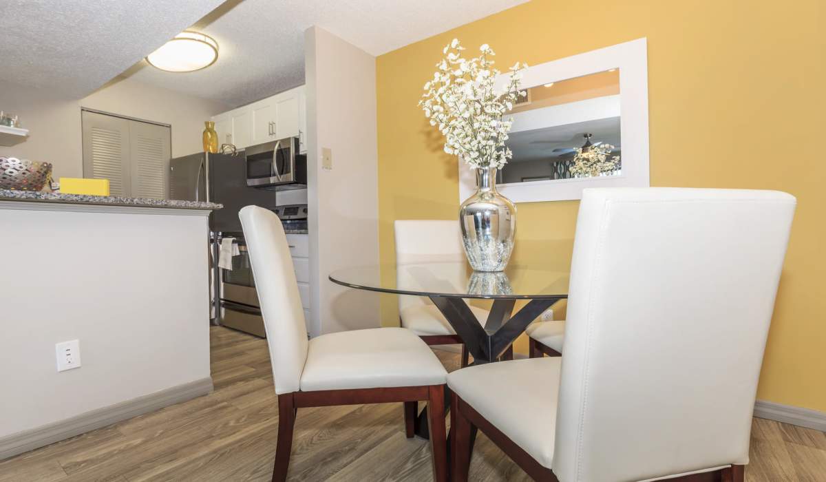 Dining area in a home at Fountains at Forestwood in Fort Myers, Florida