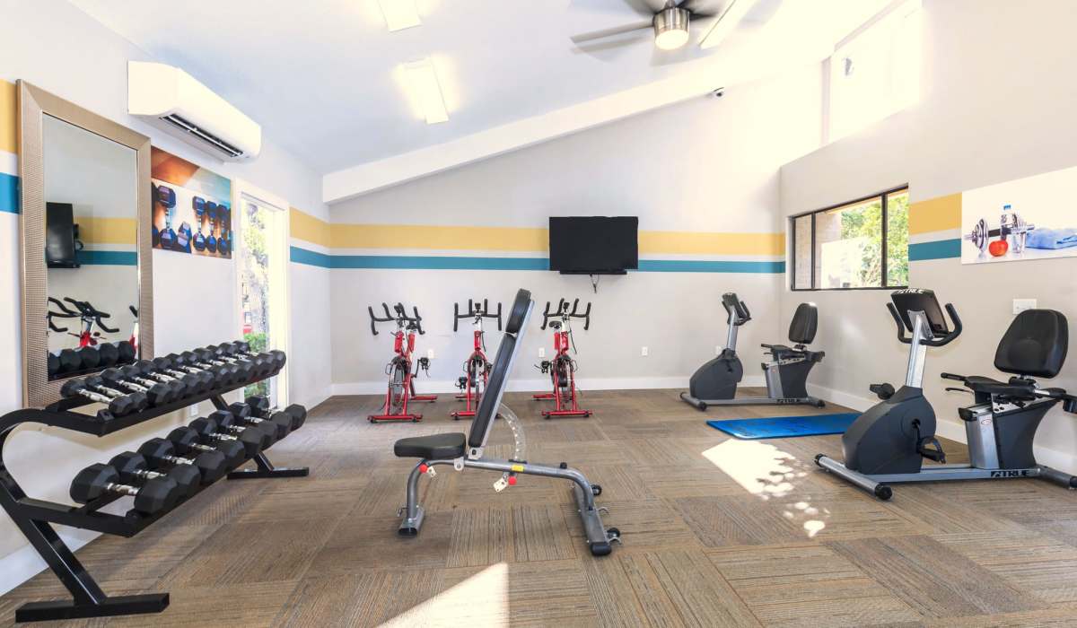 Fitness center at Fountains at Forestwood in Fort Myers, Florida