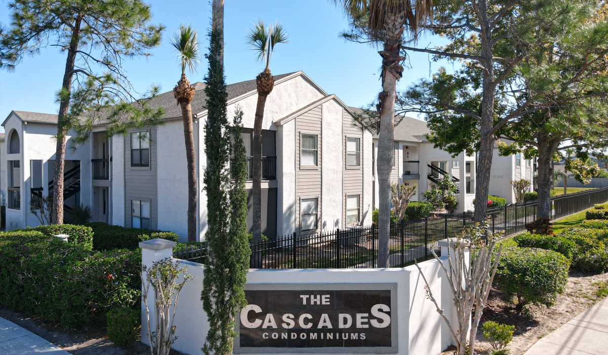 Sign outside of The Cascades at Kissimmee in Kissimmee, Florida