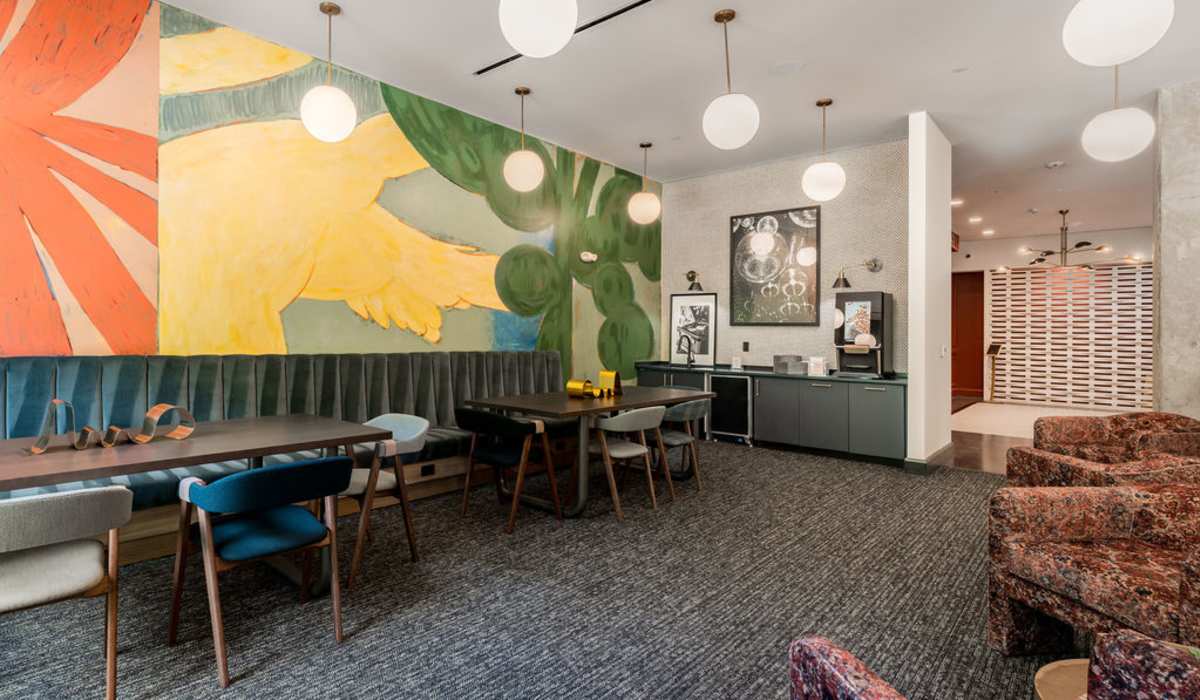 Beautiful wall design in clubhouse at Channel House in Raleigh, North Carolina