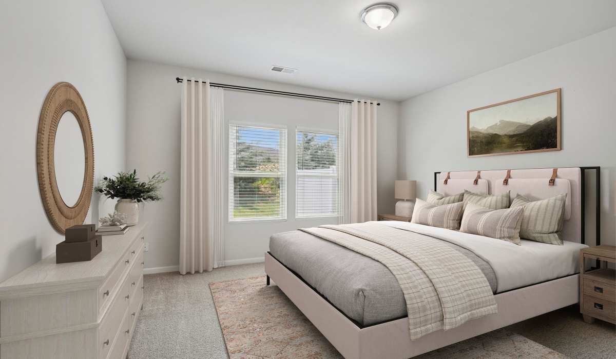 Bedroom with a king-size bed at Poplin Trace in Indian Trail, North Carolina