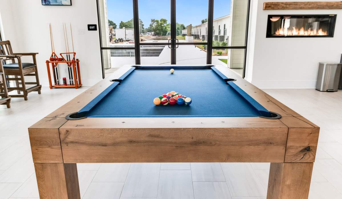 Pool table at Trinity Villas in Lafayette, Louisiana
