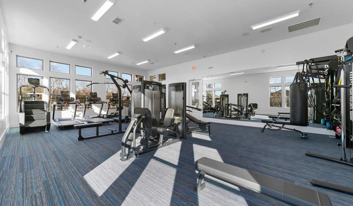 Fitness center at Estates Of Mckinney in Mckinney, Texas