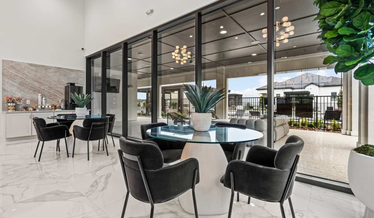 Clubhouse seating area at Luxe Of Buda in Buda, Texas