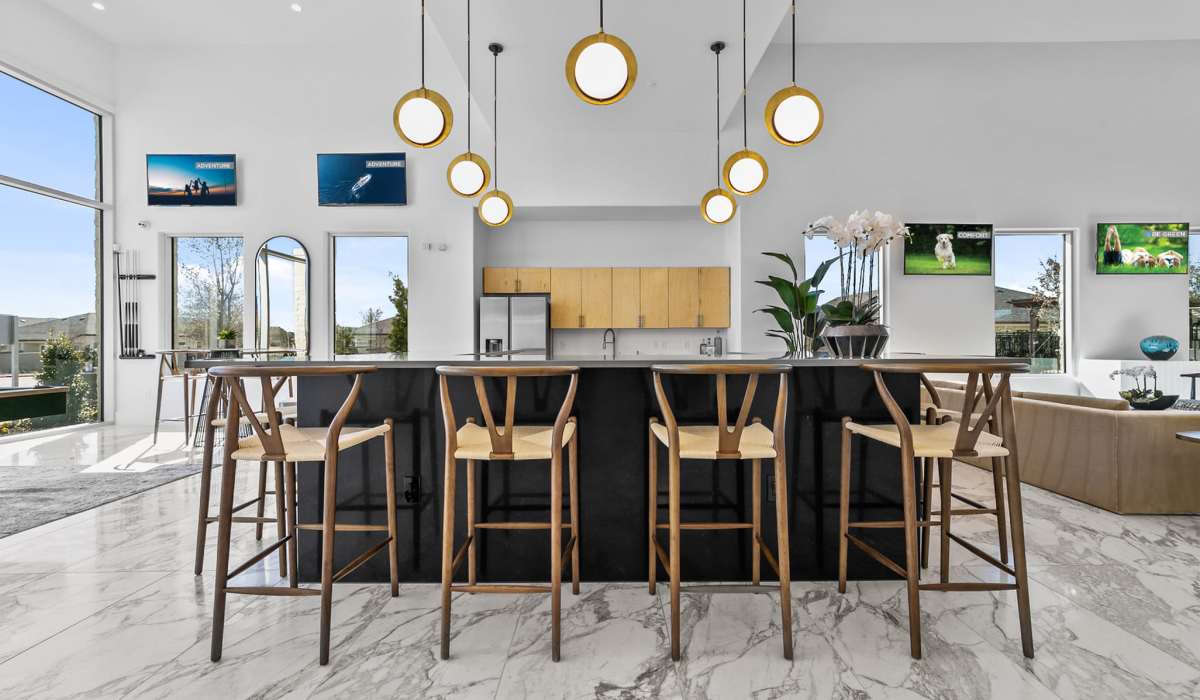 Kitchen in the clubhouse at The Luxe Of Mckinney in Mckinney, Texas