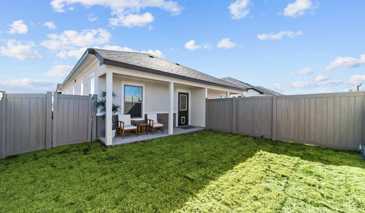 Private backyard at The Luxe Of Mckinney in Mckinney, Texas