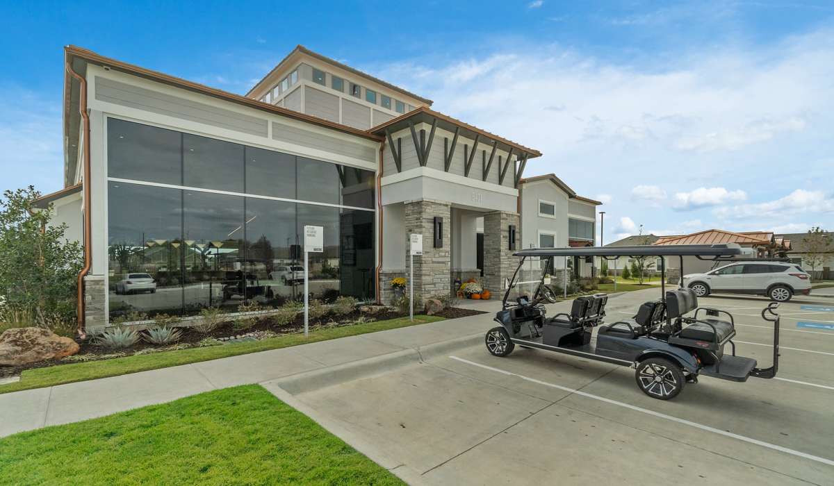 Outside the clubhouse at The Luxe Of Mckinney in Mckinney, Texas