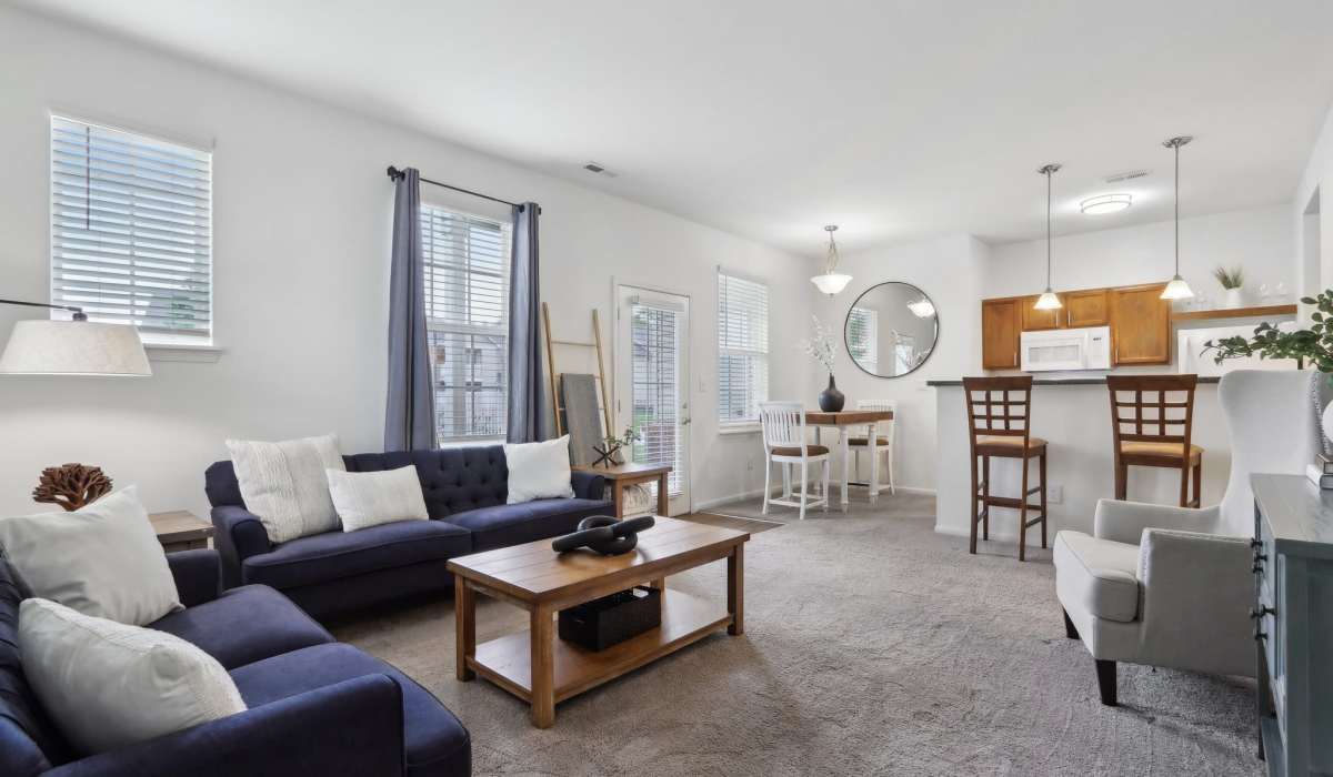 Spacious living room at Bluestone in Greenfield,Indiana