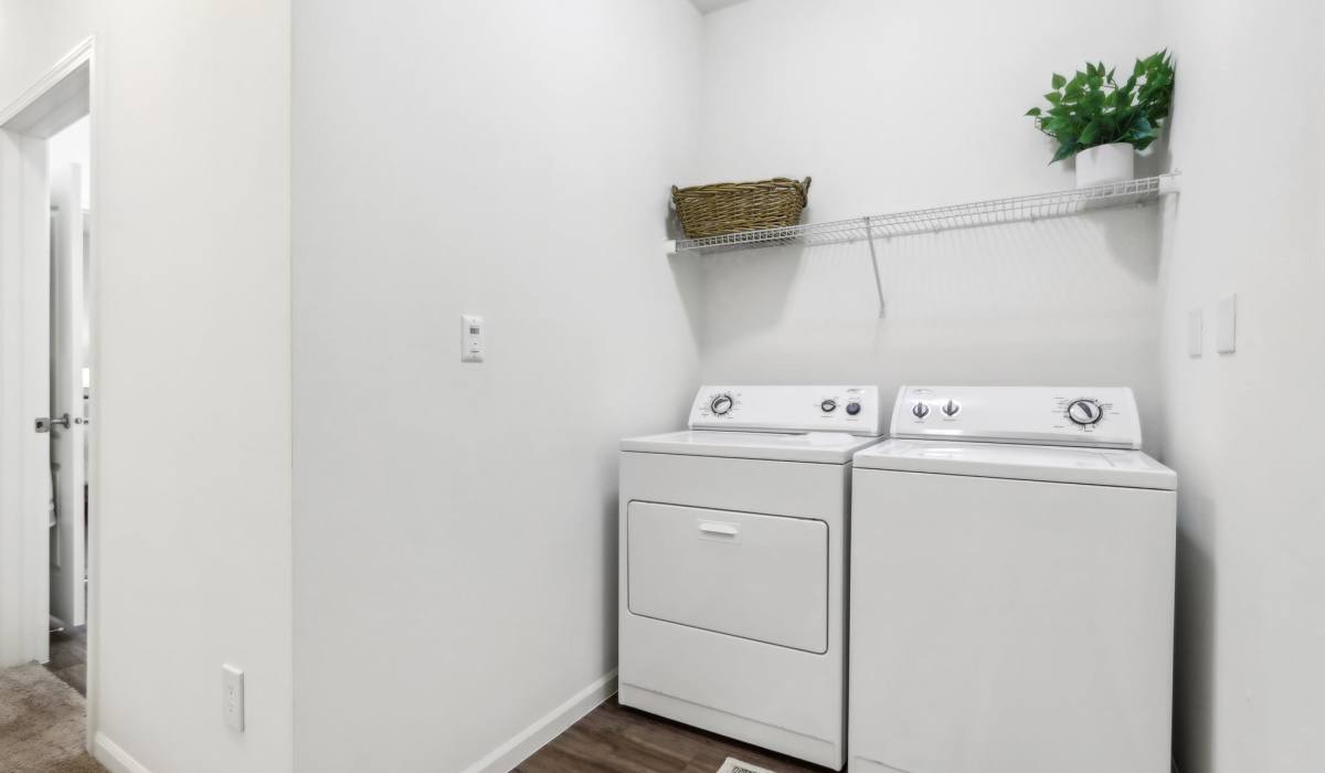 In-home washer and dryer unit at Bluestone in Greenfield,Indiana