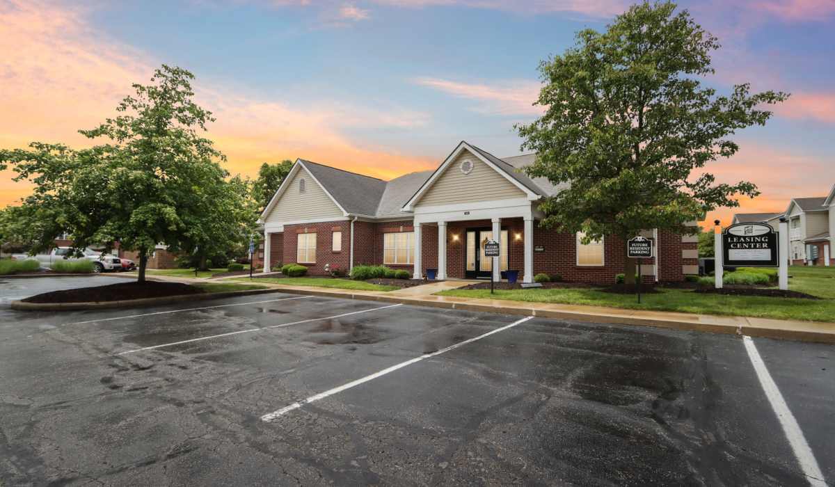 Outdoor parking spaces at Bluestone in Greenfield,Indiana