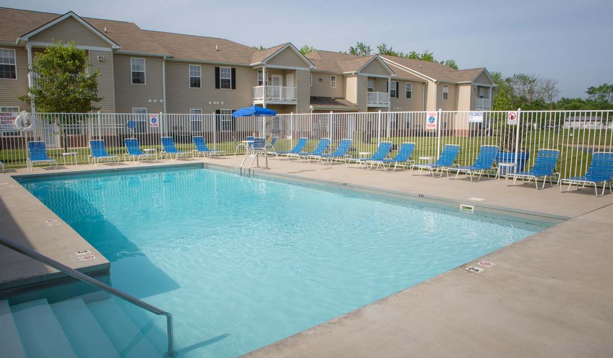 Beautiful swimming pool at Bluestone in Greenfield,Indiana