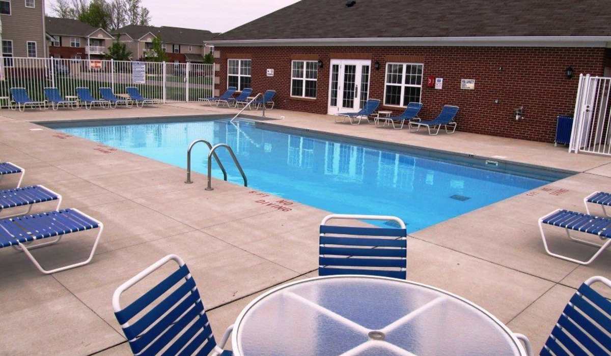 Serene swimming pool at Bluestone in Greenfield,Indiana