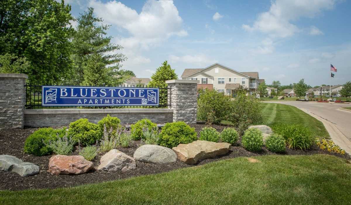 Property signage at Bluestone in Greenfield,Indiana