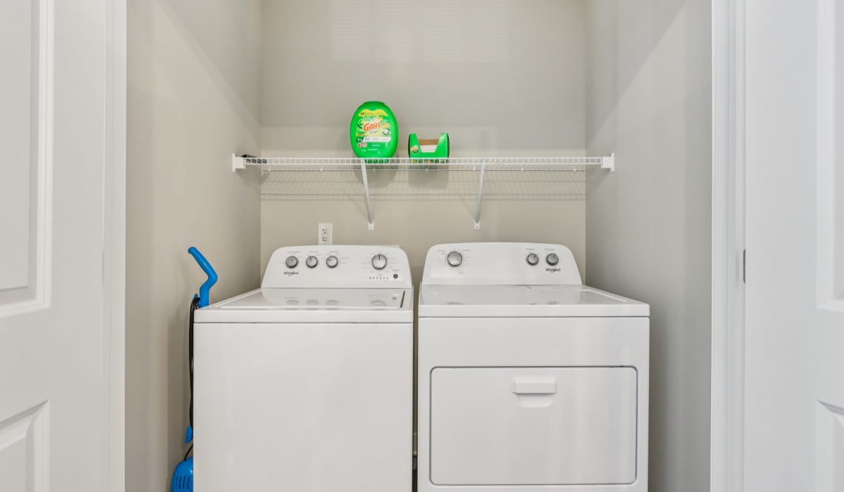 Washer and dryer connections at Founders Pointe Apartments in Franklin, Indiana
