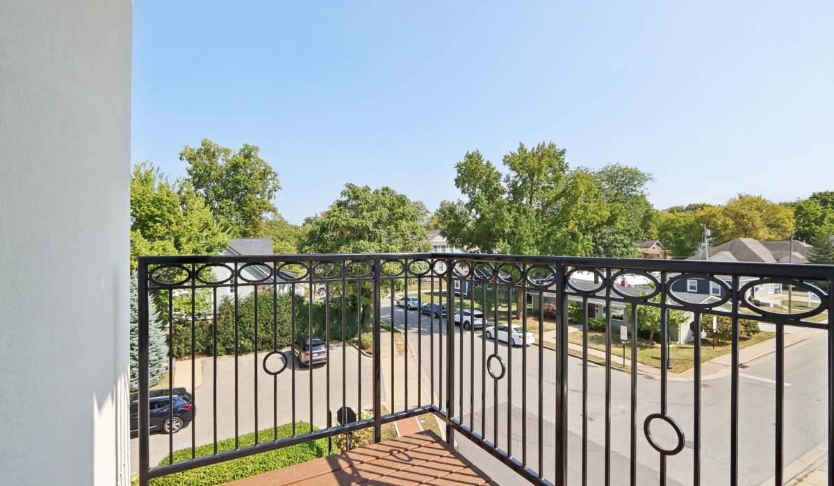 Private patio at The Apartments at 1st on Main in Carmel, Indiana