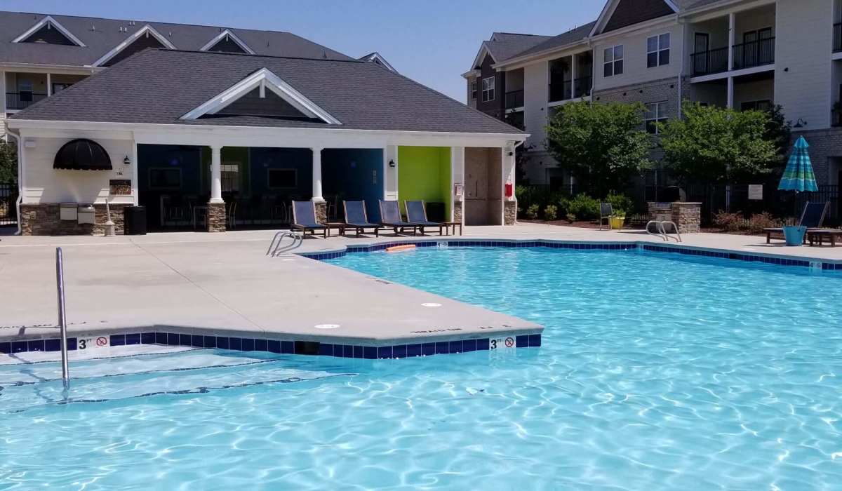 Resort-style swimming pool for the community at Palisades of Jacksonville in Jacksonville,North Carolina