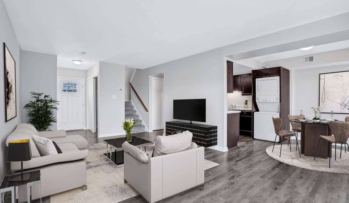 Spacious living room at BayPointe Crossing in Virginia Beach, Virginia