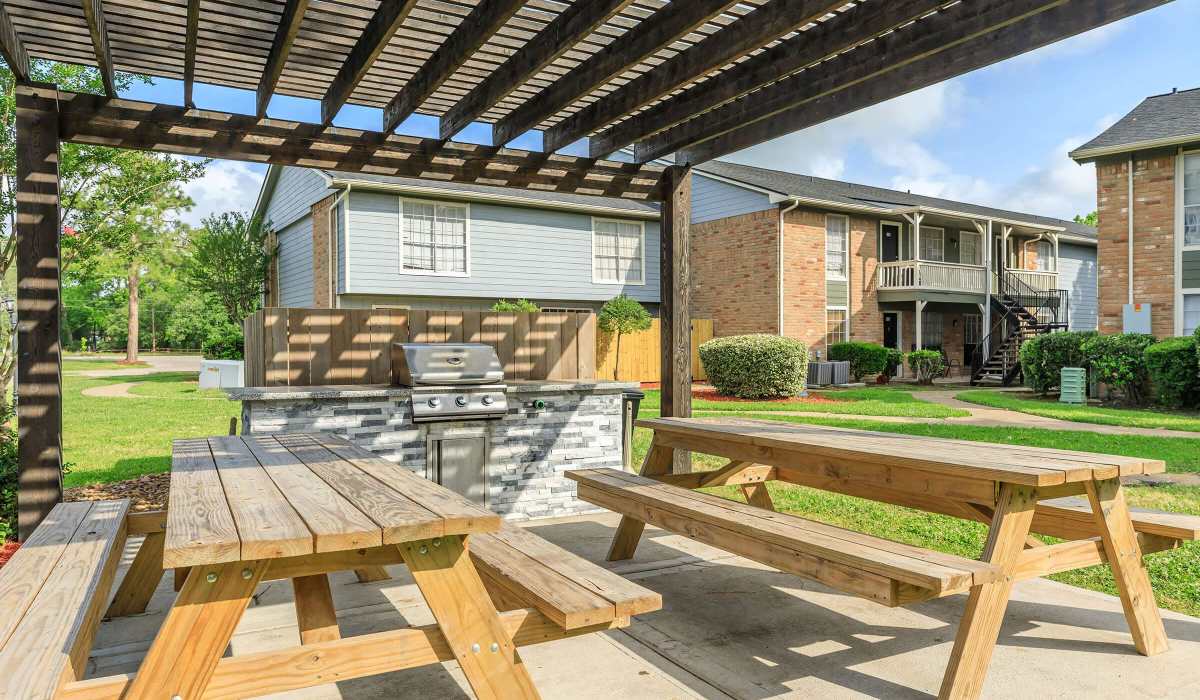 Living room at Arbor Pines Villas in Angleton, Texas