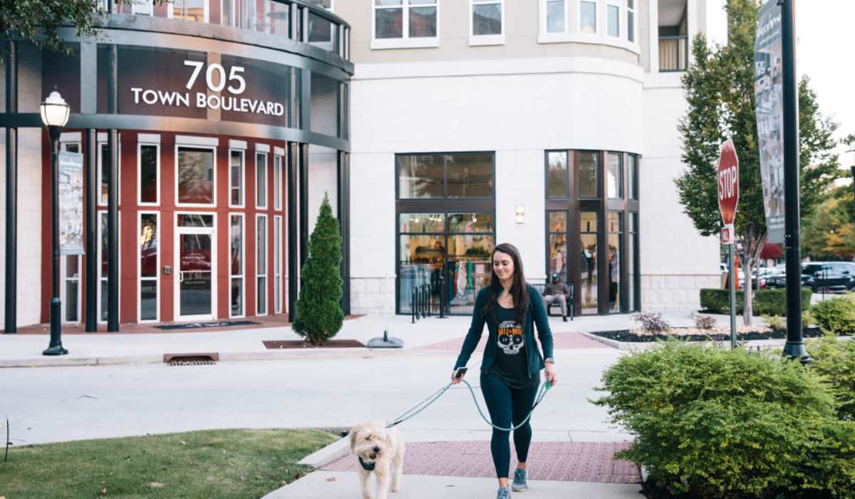 Bedroom with a ceiling fan at The Reserve at Brookhaven in Brookhaven, Georgia