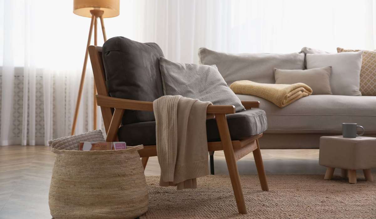 Living room with wooden flooring at Spartan Ridge in Eightmile, Alabama