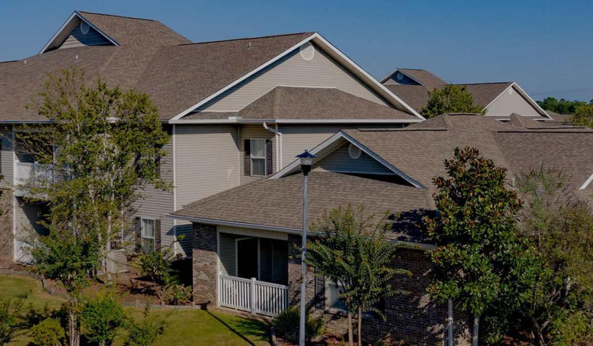 Exterior view of the building at Ocean Springs Station in Ocean Springs, Mississippi
