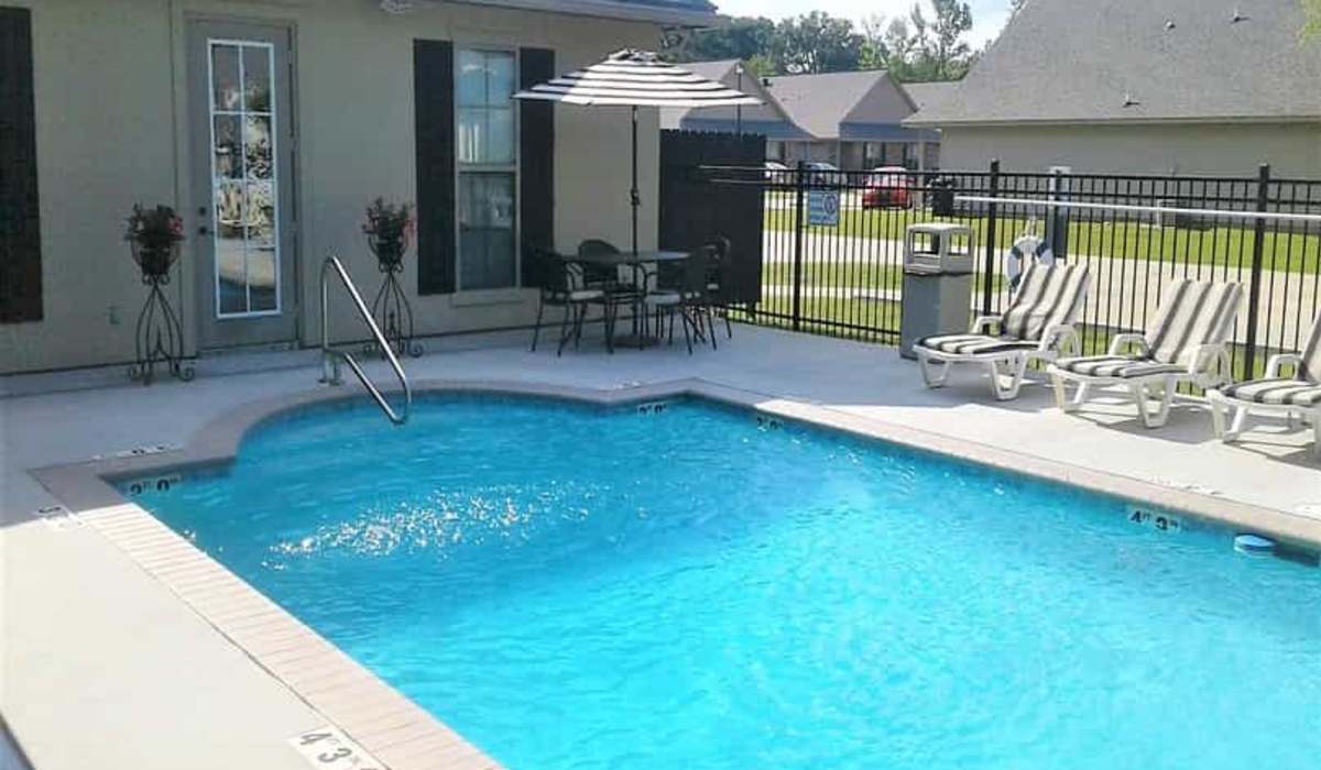 Pool with loung chair at Tangi Lakes in Hammond, Louisiana