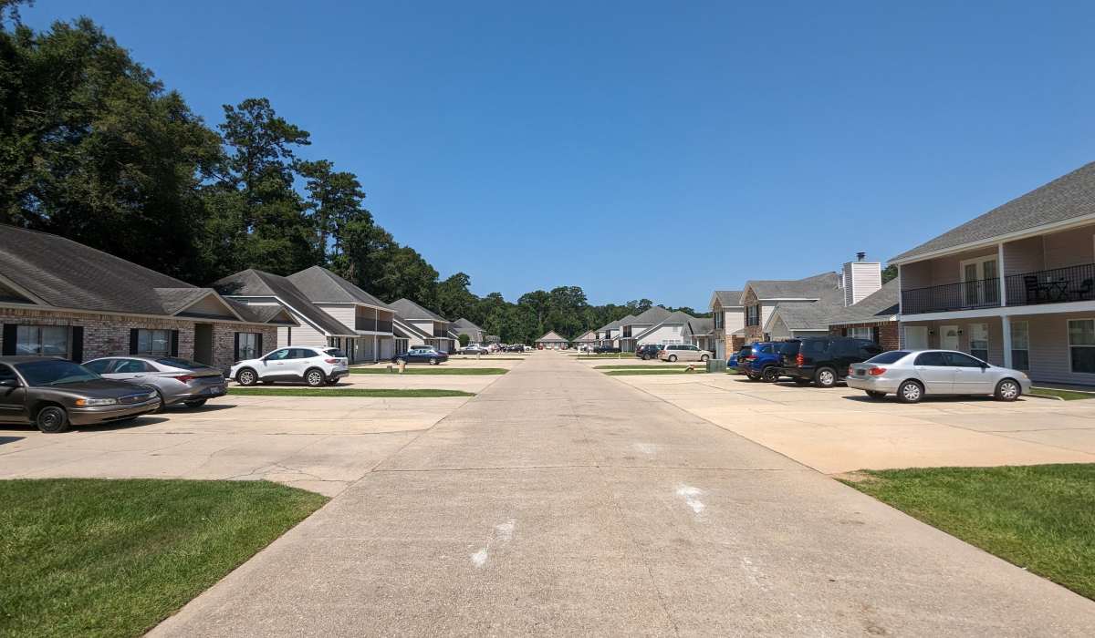 Community car parking area at Tangi Lakes in Hammond, Louisiana
