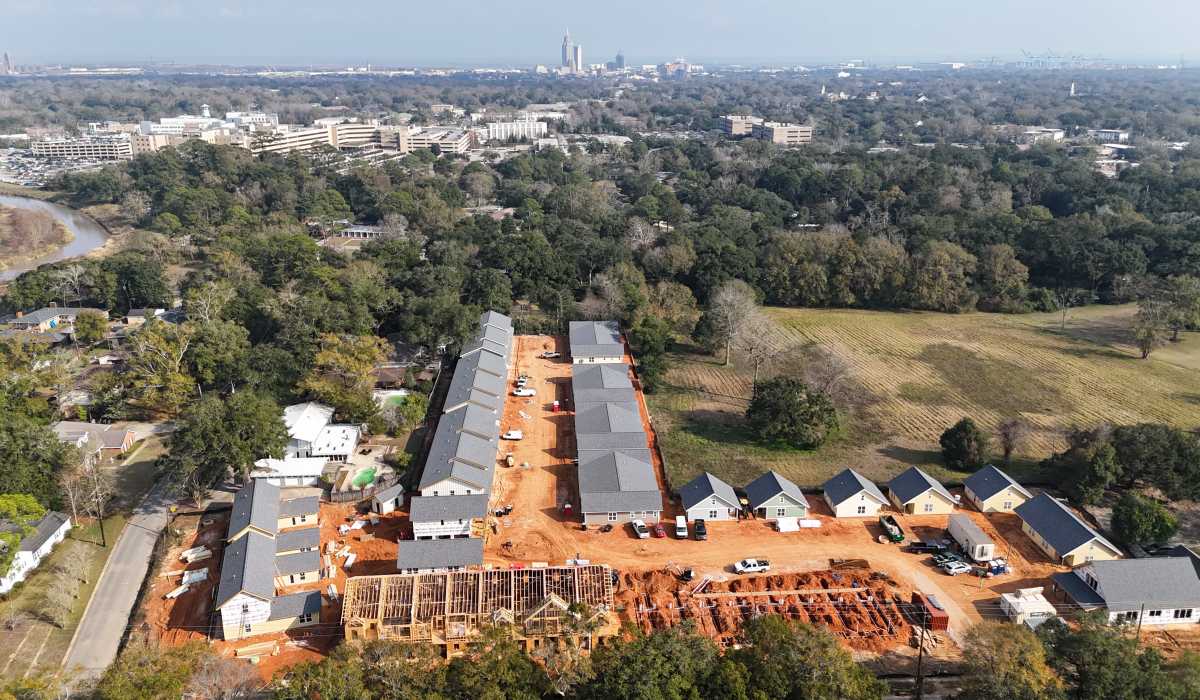 Ariel view 2 of the community at Ashland Park in Mobile Alabama