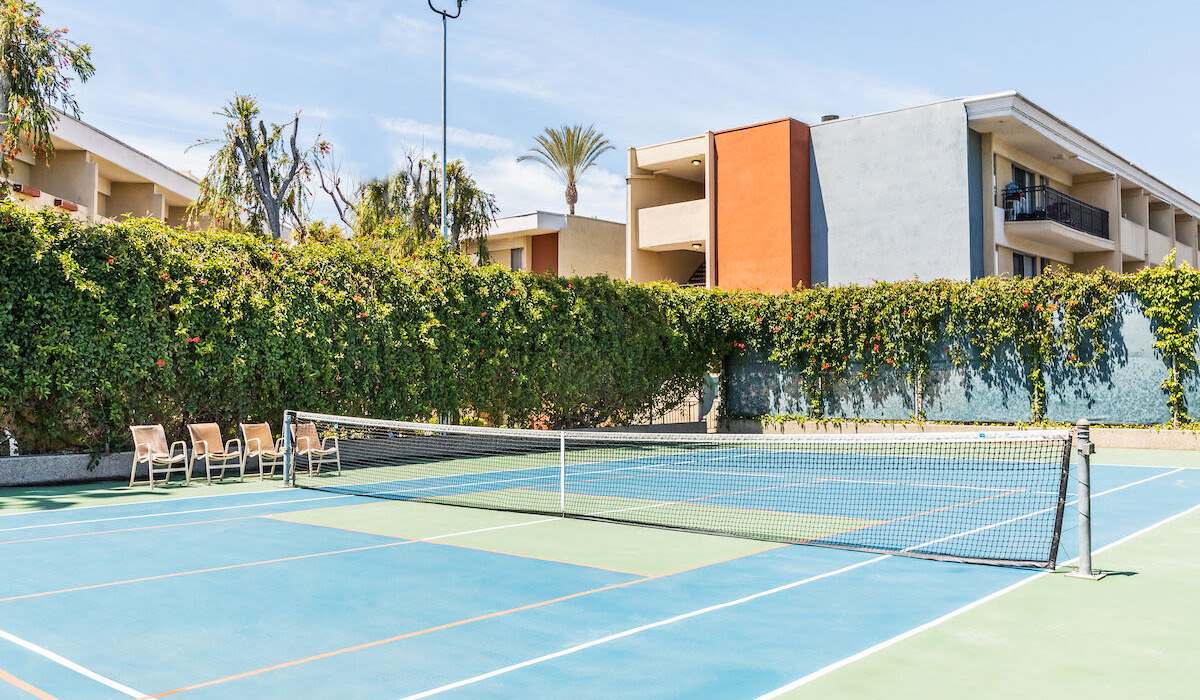 Badminton court at Plaza at Sherman Oaks in Sherman Oaks, California