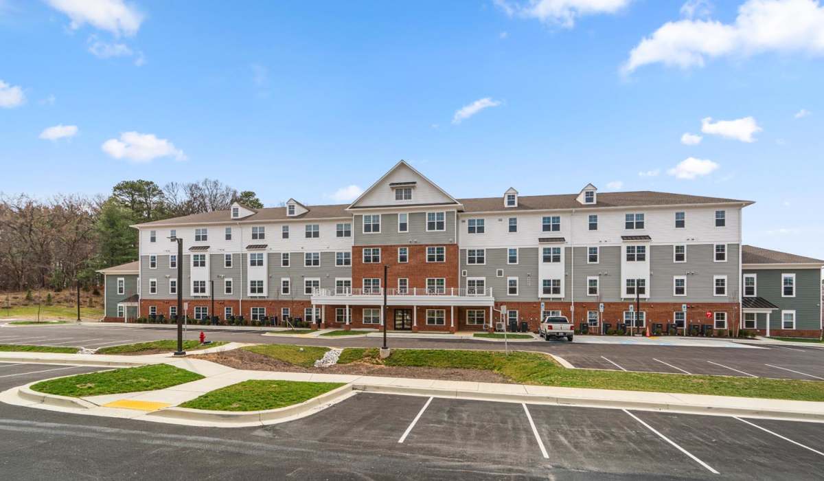 Building with parking lot Millersview Crossing in Millersville, Maryland