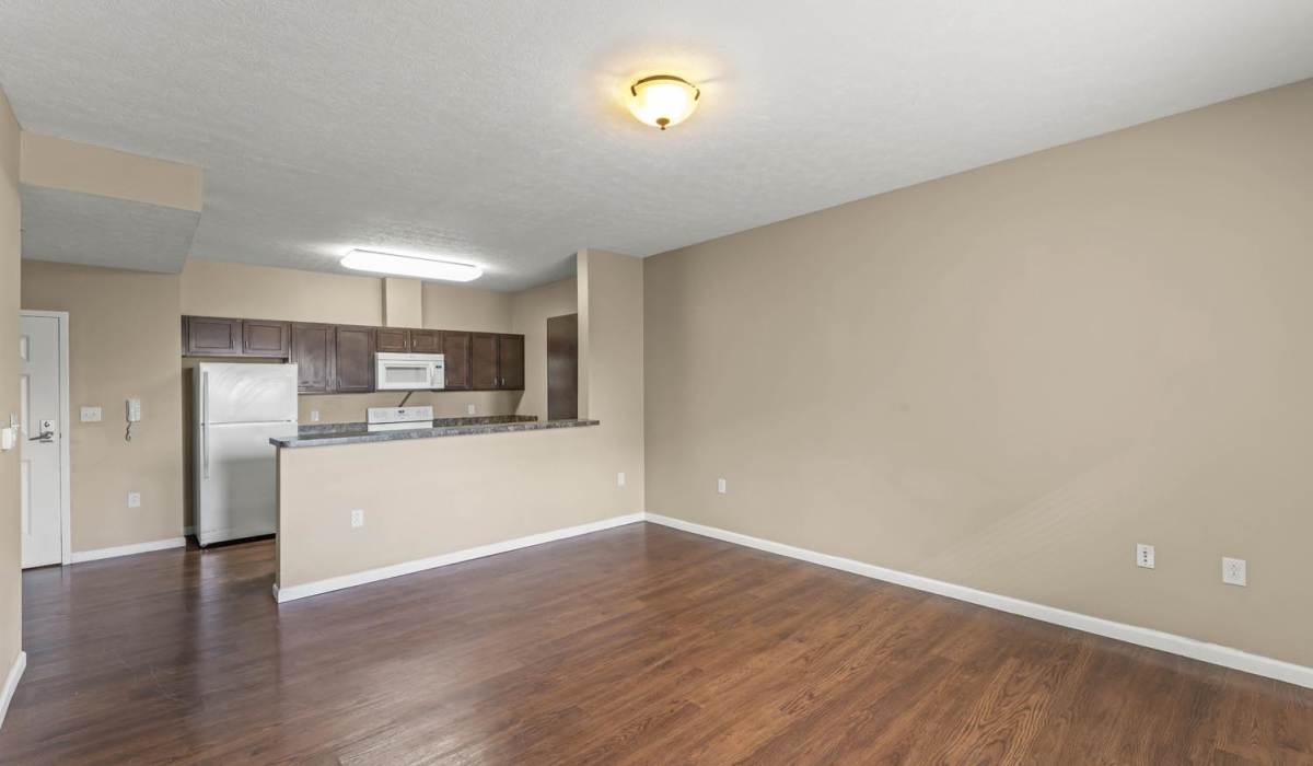 Spacious apartment with open kitchen at Gateway Senior Housing in Waynesburg, Pennsylvania