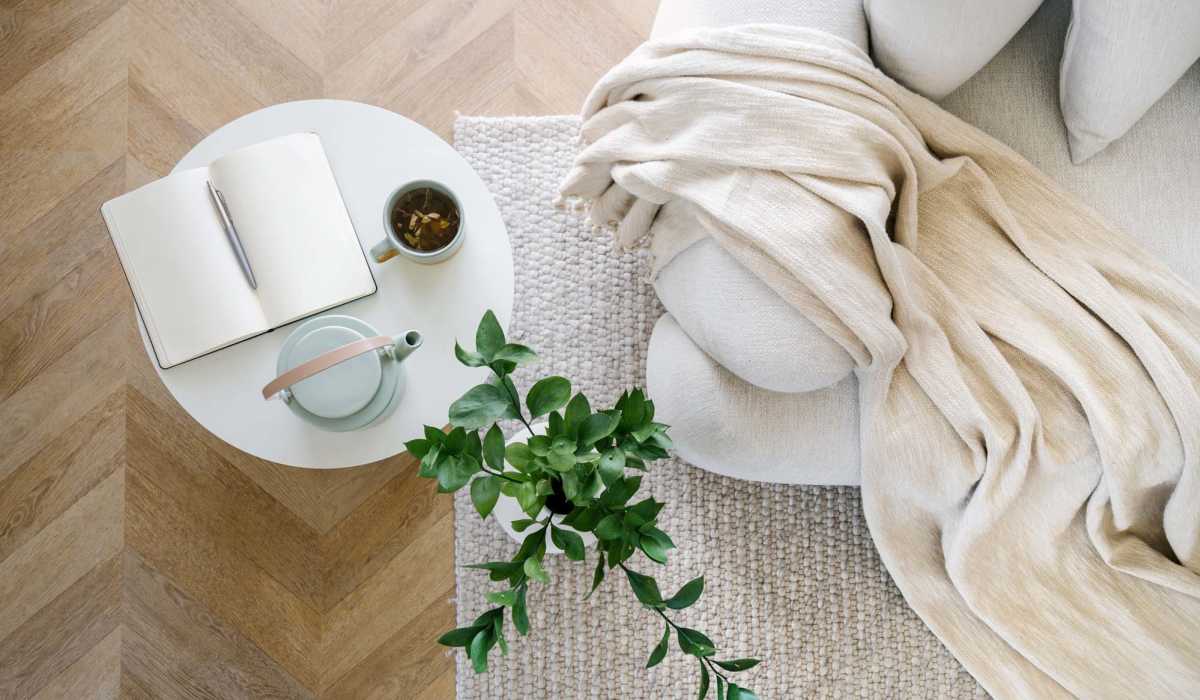 Living space with light accents North Avenue Gateway I in Baltimore, Maryland