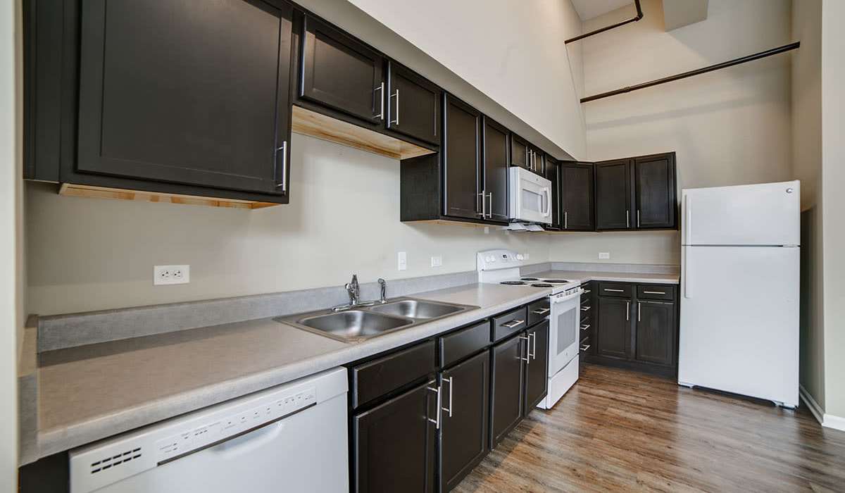 Kitchen at Willow Commons Apartments in Erie, Pennsylvania