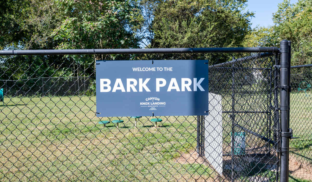 Bark park at Canyon and Knox Landing Apartments in Knoxville, Tennessee
