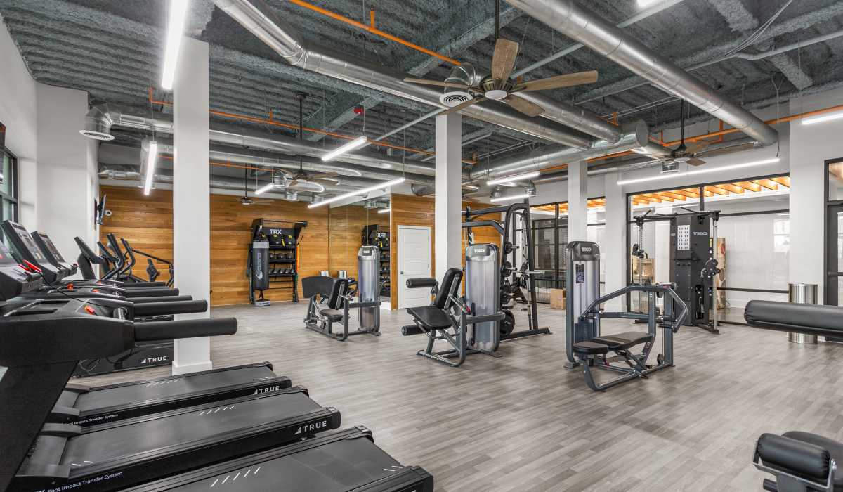 Resident Fitness Center at Keystone Mebane Towne Center in Mebane, North Carolina