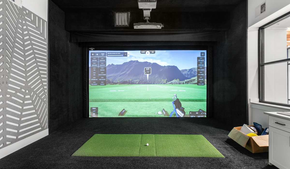 Golf simulator at Keystone Mebane Towne Center in Mebane, North Carolina