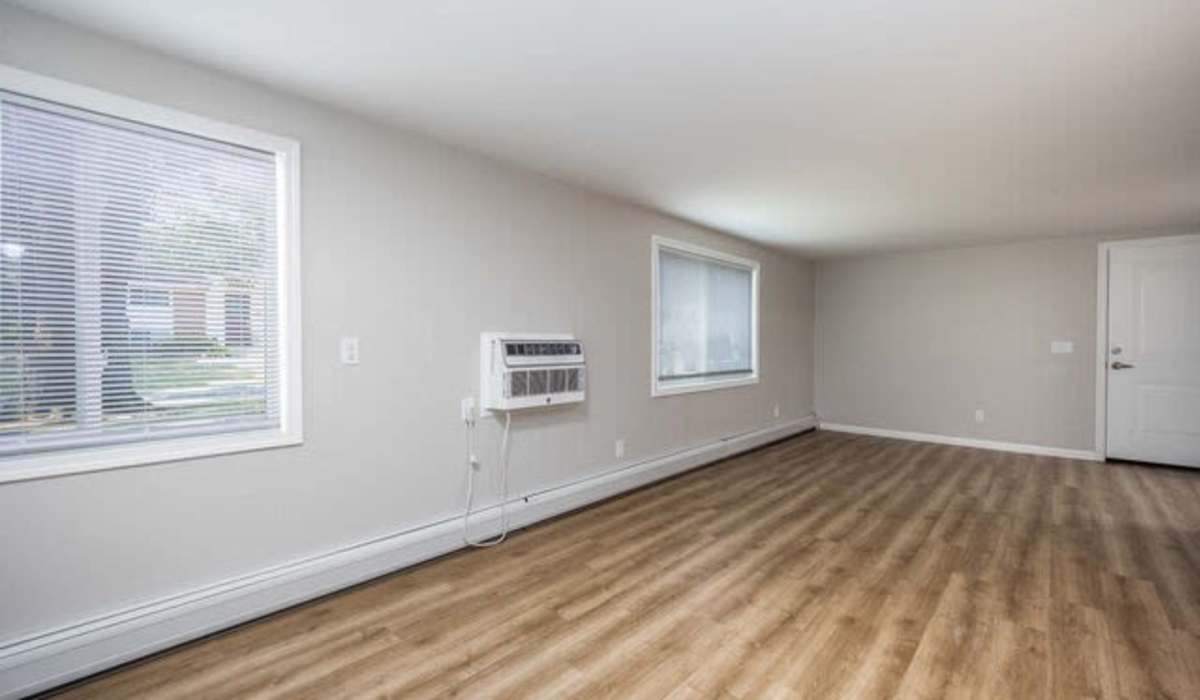 Unfurnished living room at Glenora Gardens in Rochester, New York