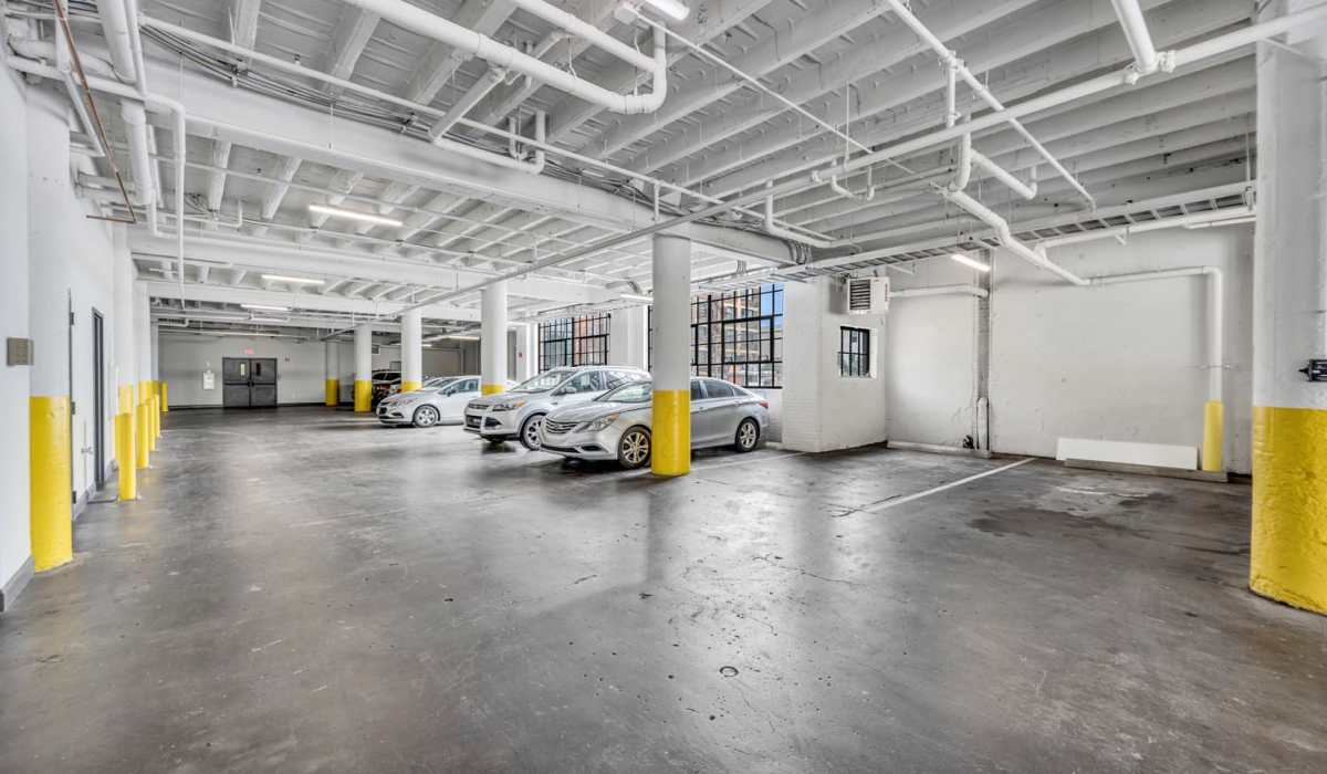 Allocated parking area at Prospect Yard in Cleveland, Ohio 