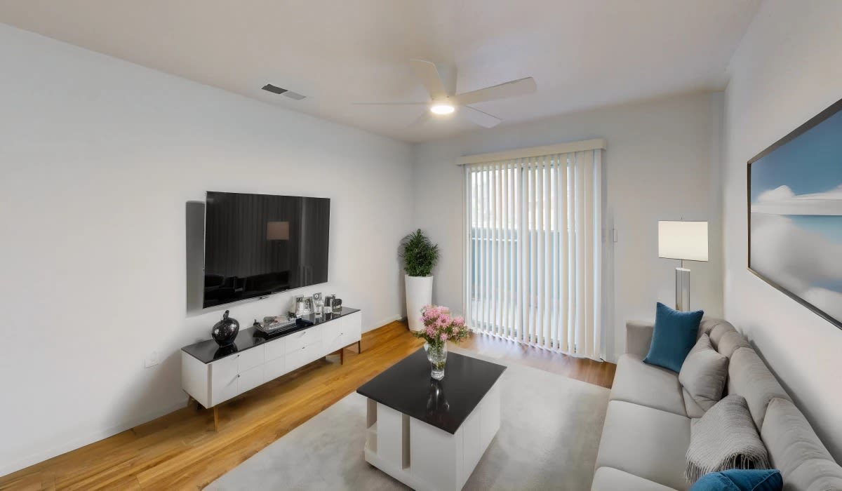 Large living room at Patten East in Austin, Texas
