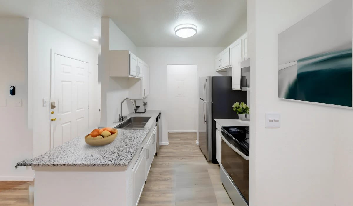 Large walk through kitchen at Patten East in Austin, Texas
