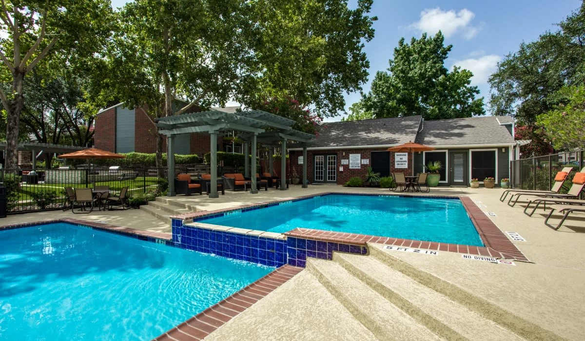 Large swimming pool at Patten East in Austin, Texas