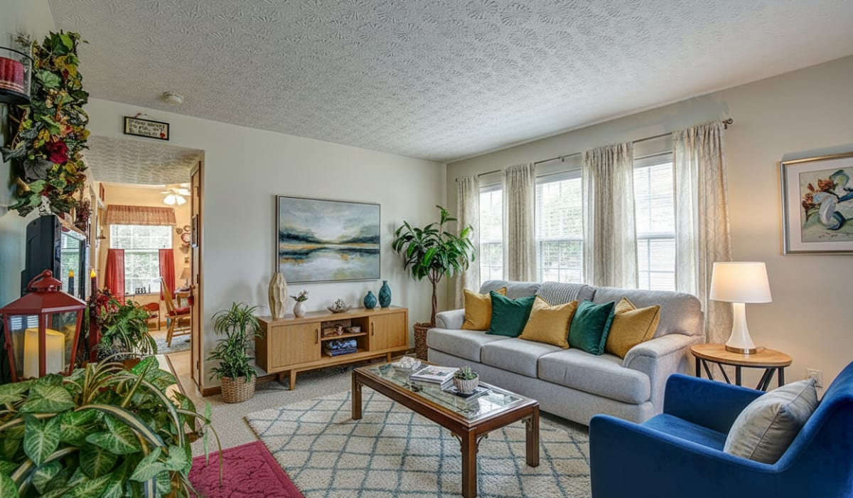 Living room at Canterbury Place in Elkins, West Virginia