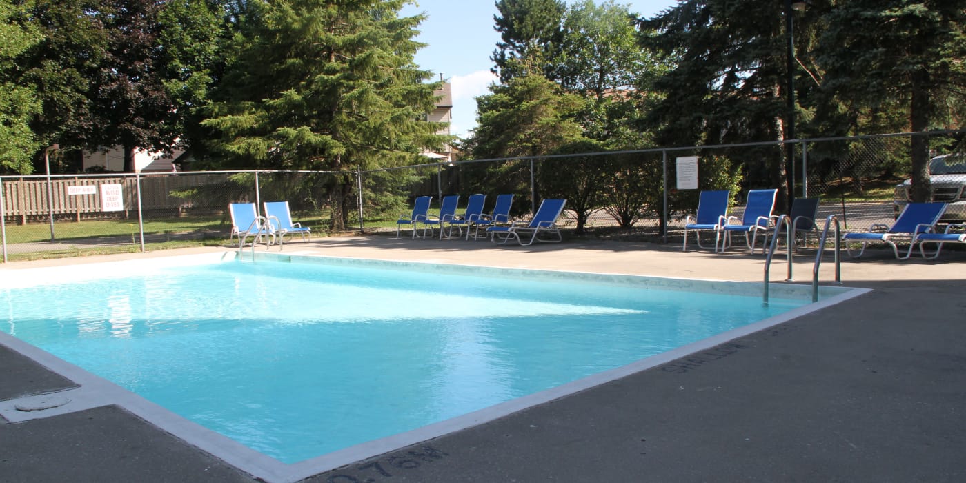 Beautiful pool at The Waterford Tower in Mississauga