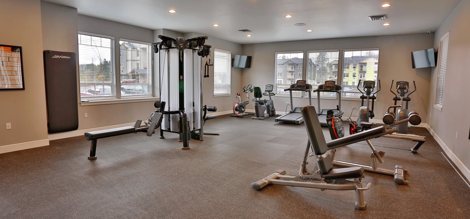 fitness center at The Fairway Apartments in Salem, Oregon