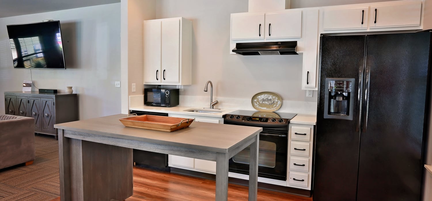 fully equipped kitchen at Orchard Ridge in Salem, Oregon