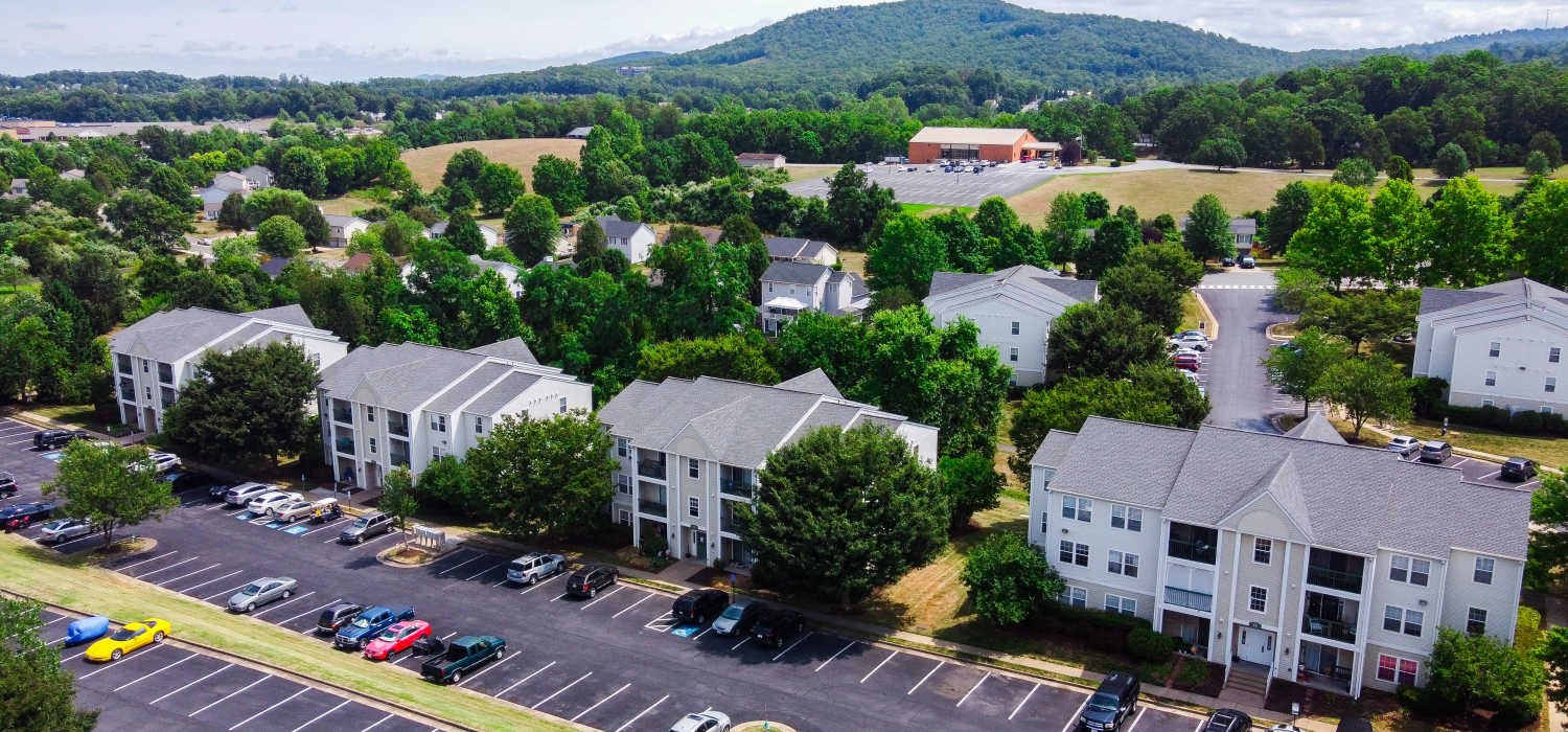 Resident getting some work done in his home at Shenandoah Commons in Front Royal, Virginia